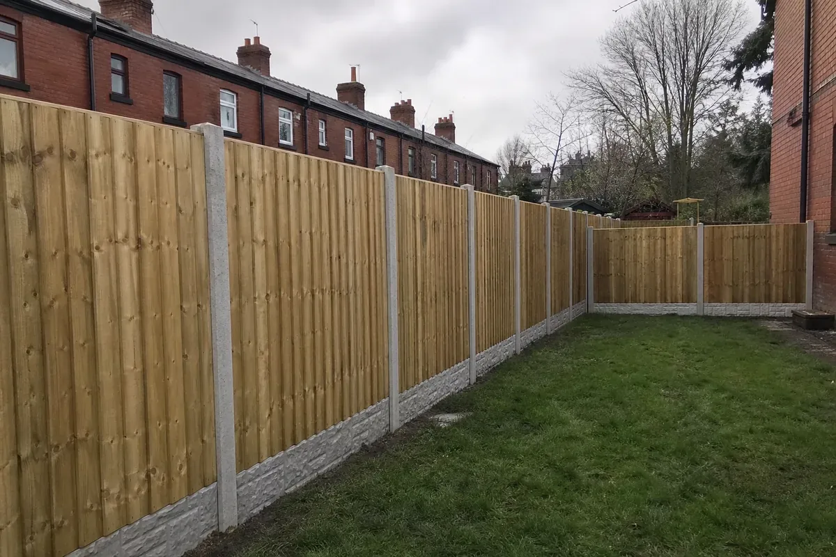 Closeboard wooden fencing installed in Manchester
