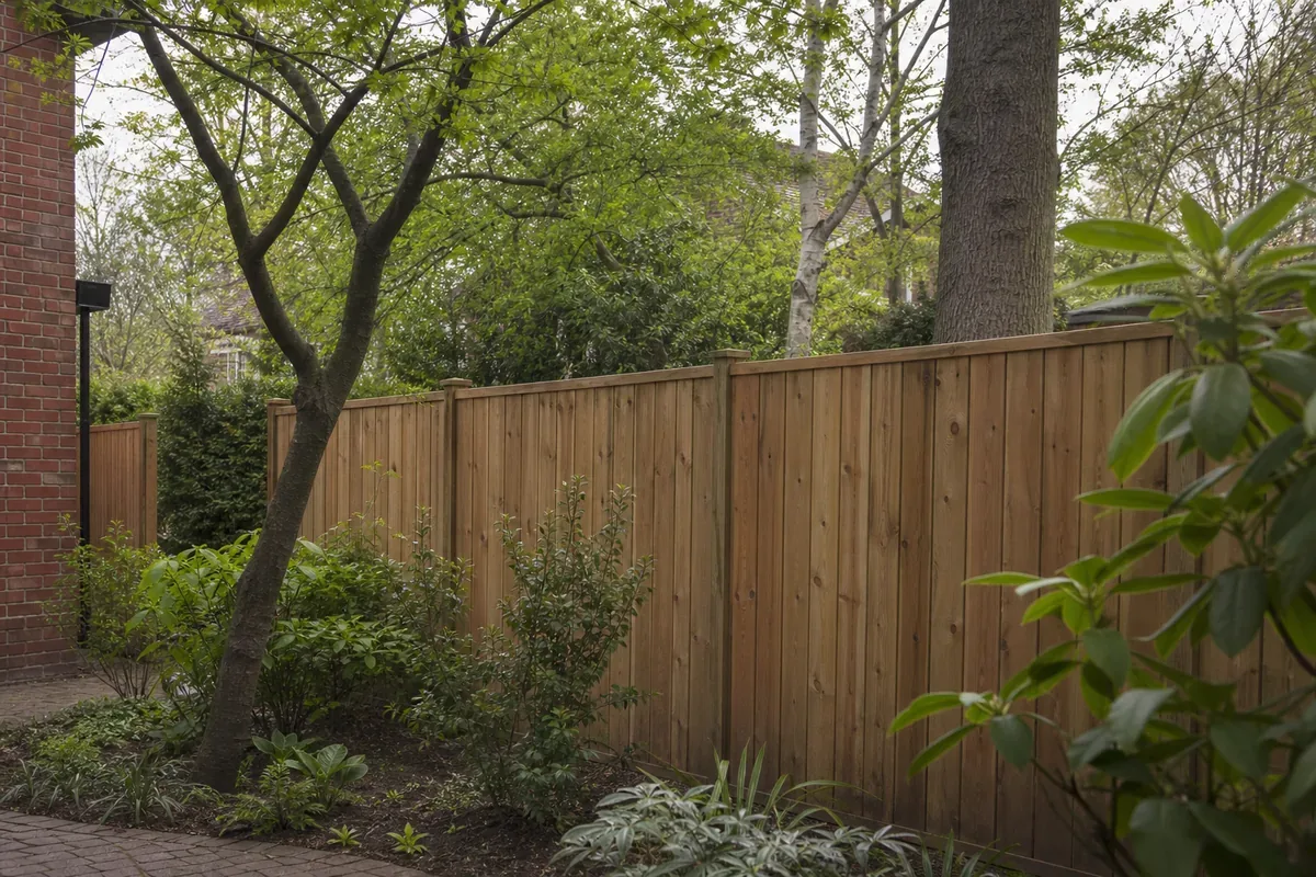 Garden fencing in Didsbury, Manchester