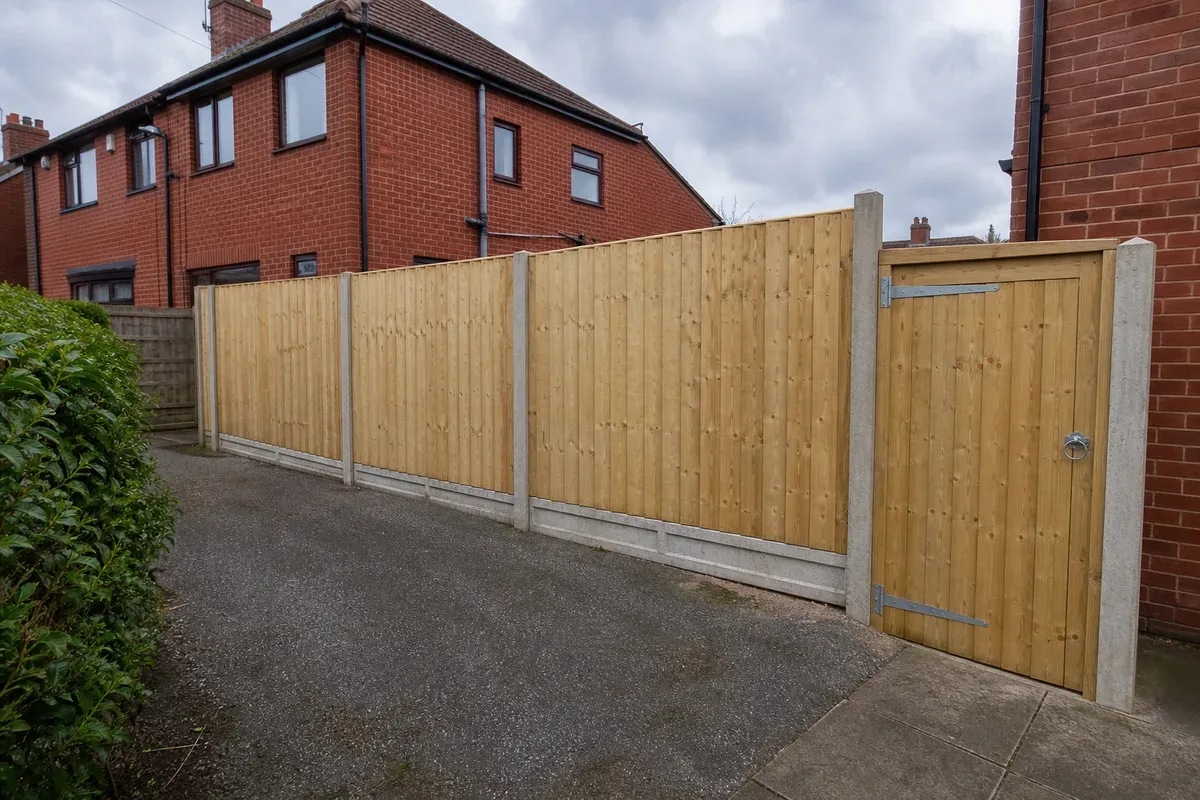 Garden fencing at a Manchester residential property